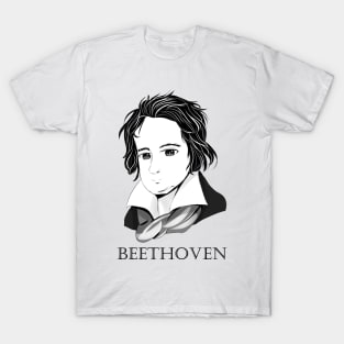 Ludwig van Beethoven in Chibi Style T-Shirt